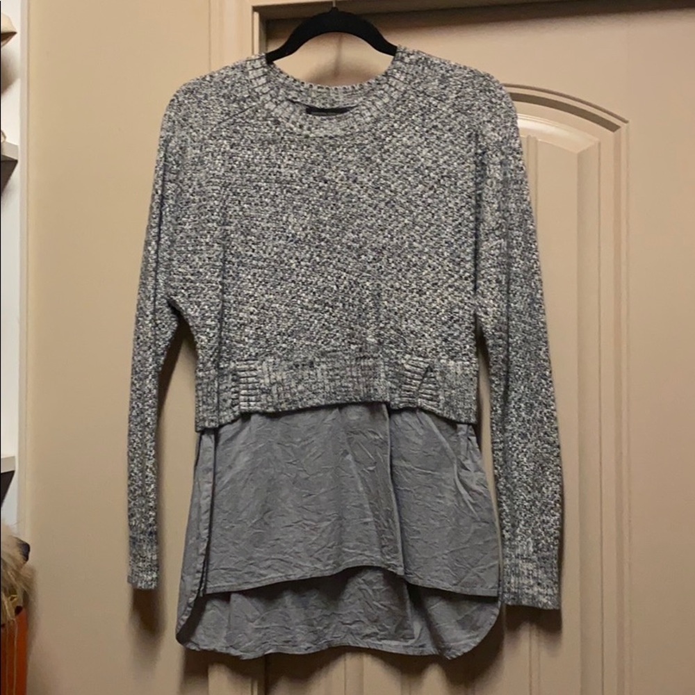 Banana Republic sweater with mock shirt detail
